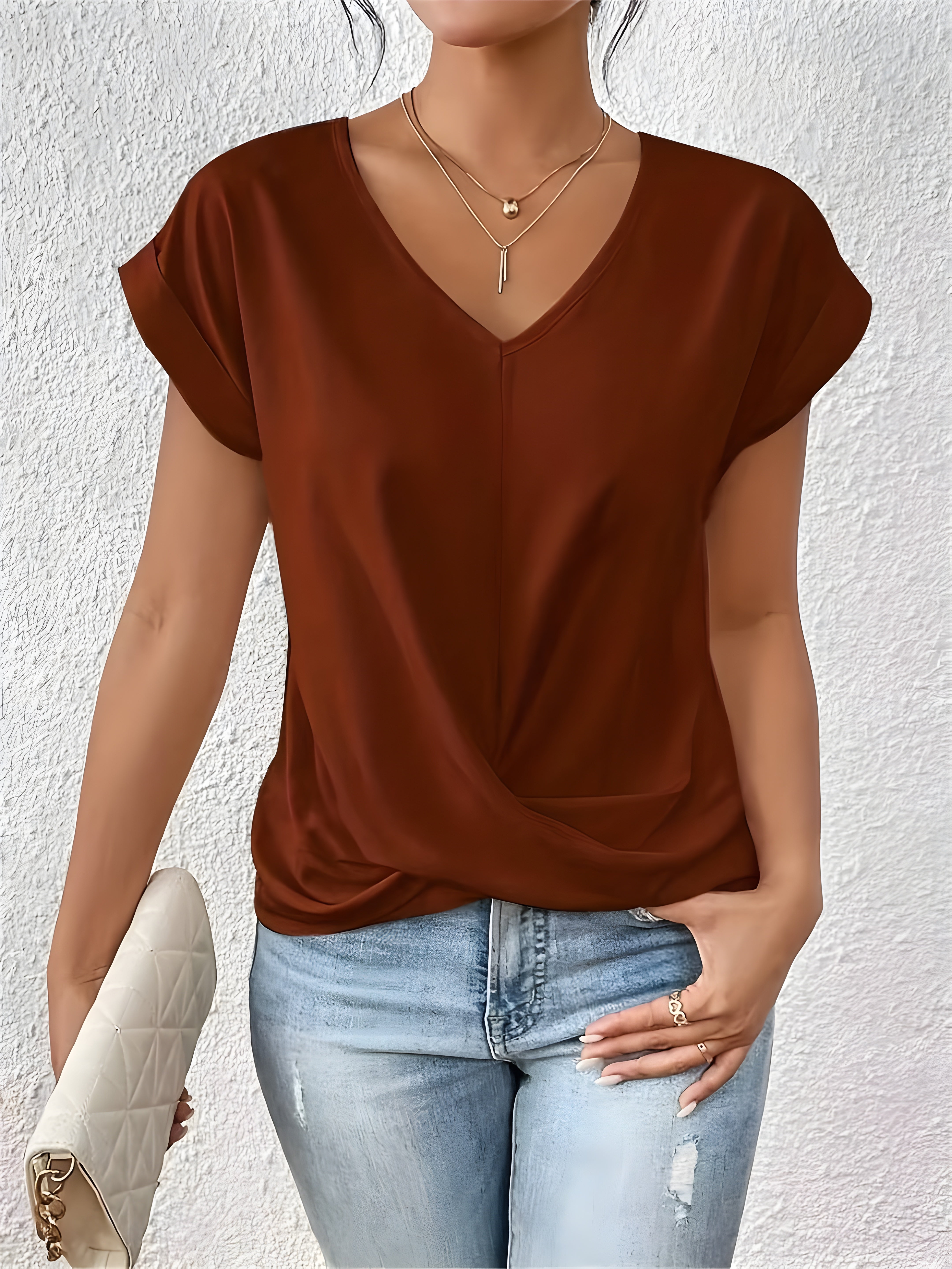 Kathrina | V-kaeluse Twist Ees Top
