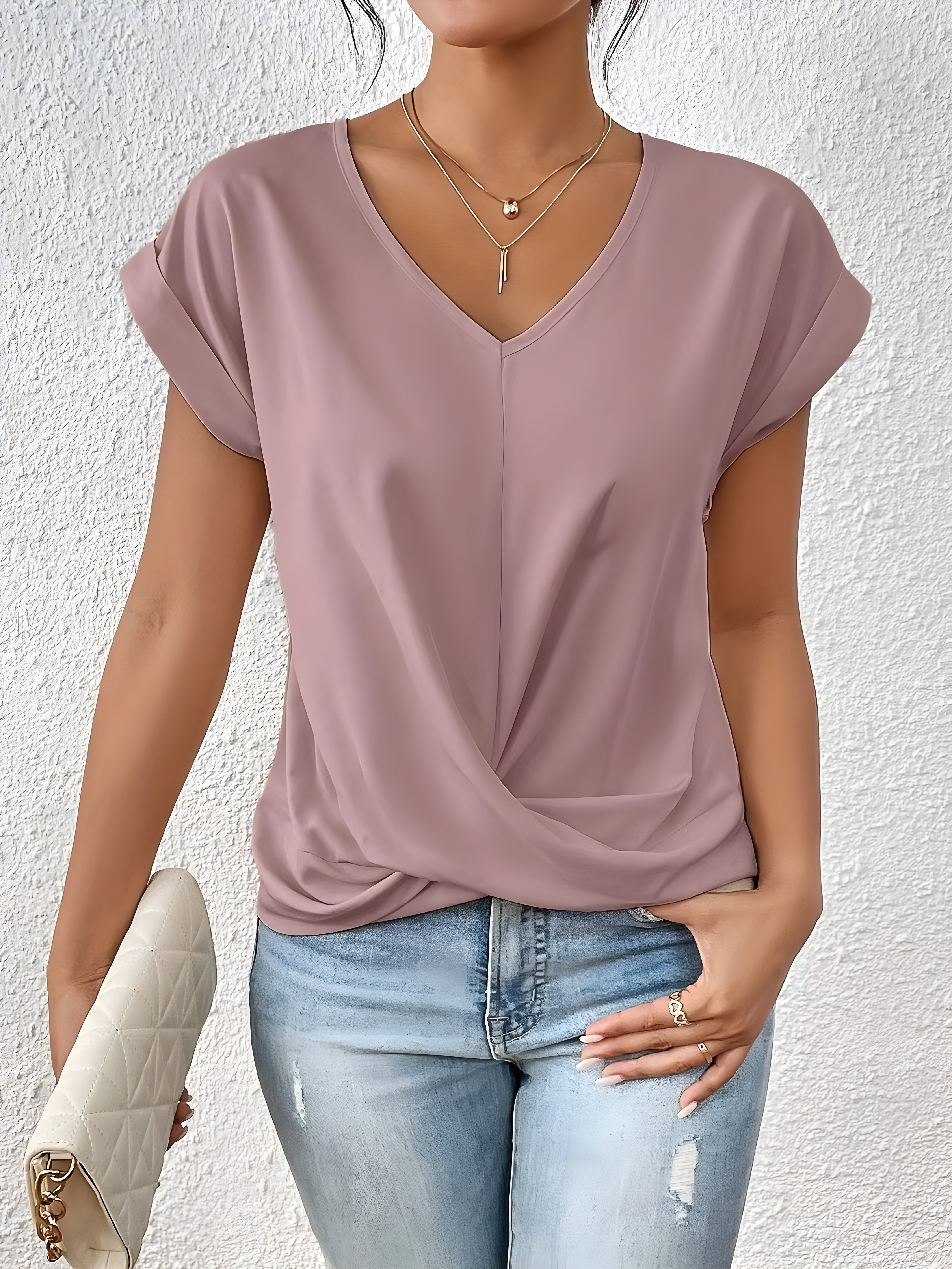 Kathrina | V-kaeluse Twist Ees Top