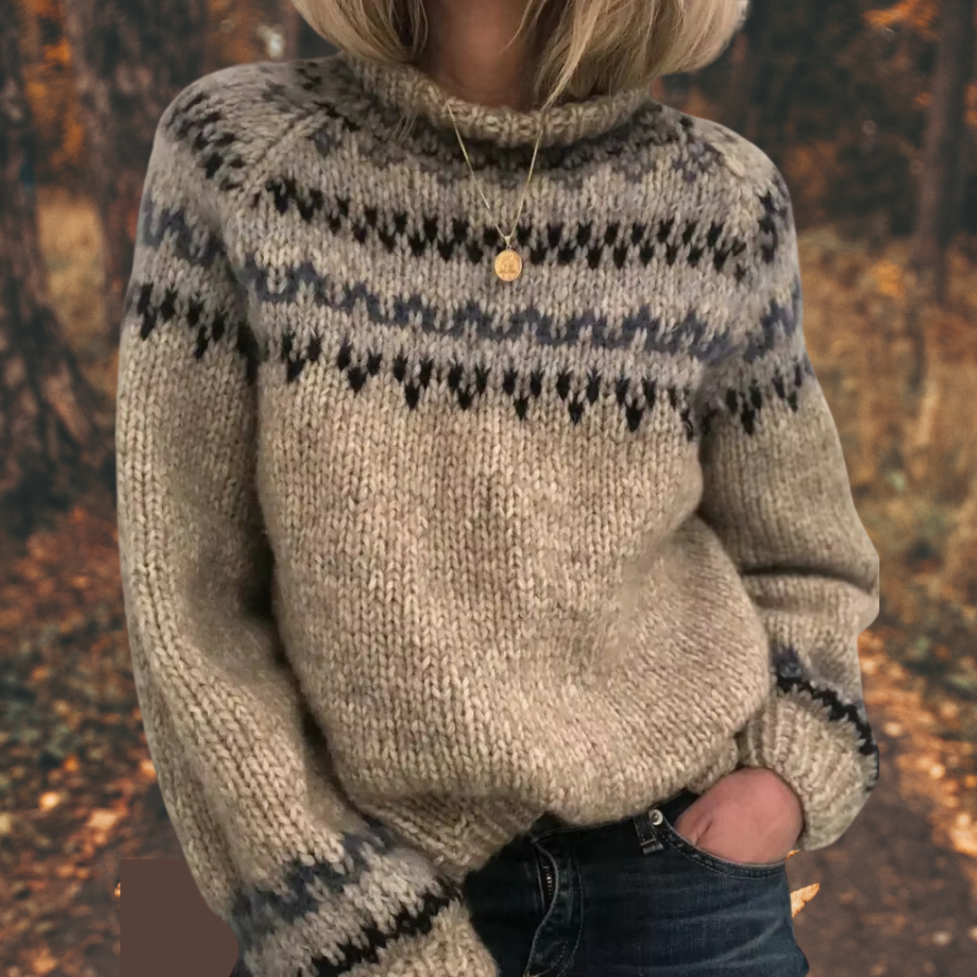 Astrid™ | Naiste Põhjamaine Kootud Pullover