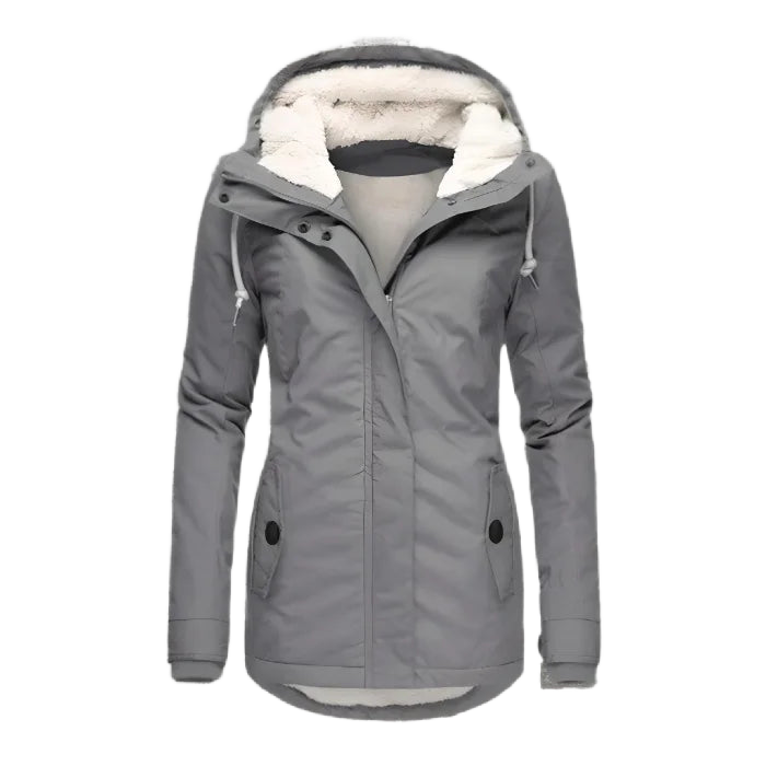 Veekindel talvejope praktilise kapuutsiga